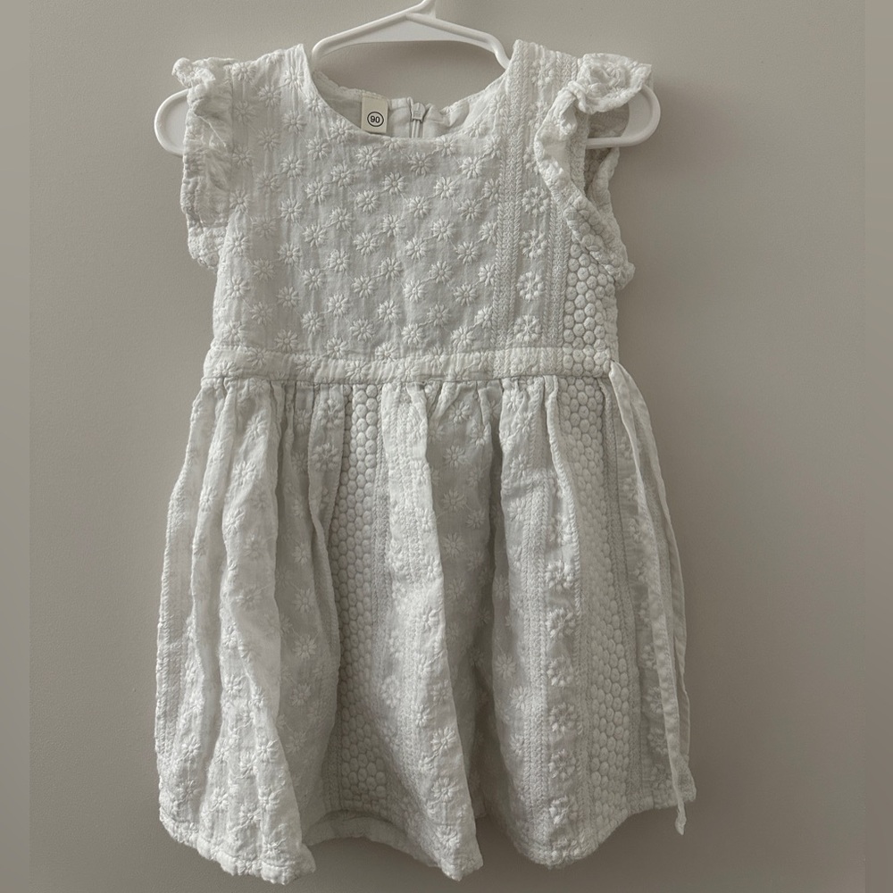 Elegant White Toddler Dress